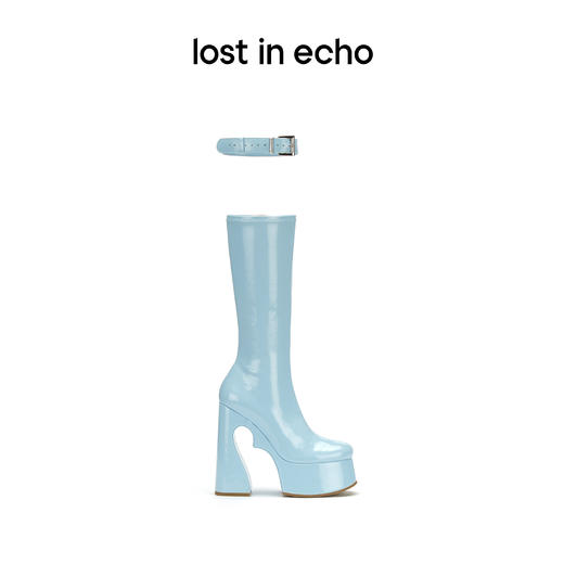 lost in echo 爱心公主厚底高跟中筒靴 商品图1