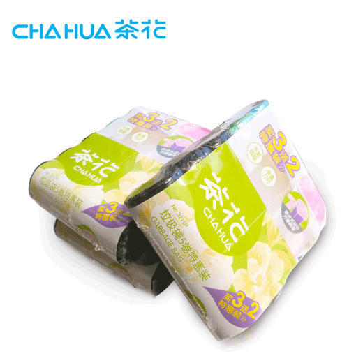 茶花垃圾袋 45*55 cm家用加厚卷装黑色一次性宿舍用手提拉圾厨房塑料袋 商品图9