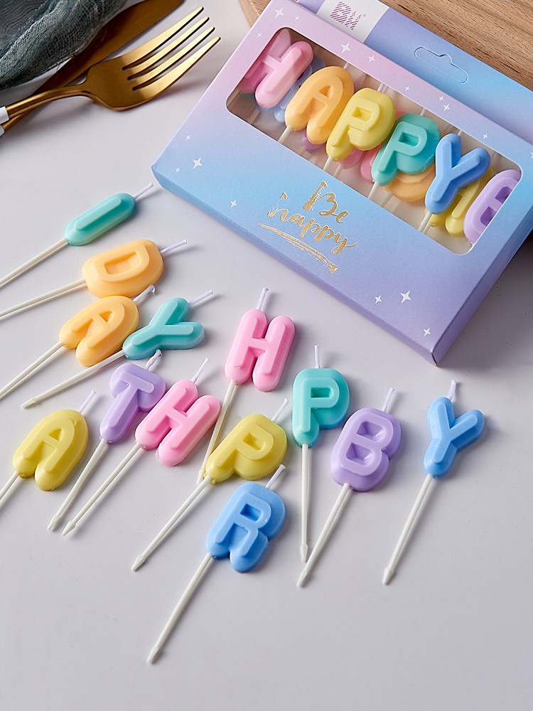 happy birthday字母蜡烛一套