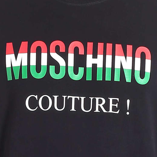 MOSCHINO 莫斯奇诺 男士棉质圆领字母印花长袖卫衣 黑色 1710 5227 1555 商品图3