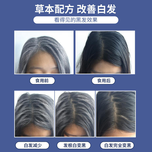 日本LifeBalance乌发睡眠软糖，舒缓情绪，缓解焦虑，酣睡一整晚，头发乌黑茂密1瓶60粒 商品图2