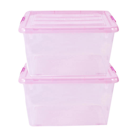 茶花55L大容量透明整理箱35L收纳箱储物箱2825/2824 商品图6