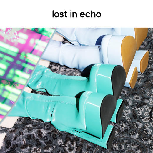 lost in echo 爱心公主厚底高跟中筒靴 商品图2