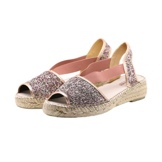 西班牙原产手工制作时尚轻便超舒适女款草编鞋 255GL-裸粉色 商品图2