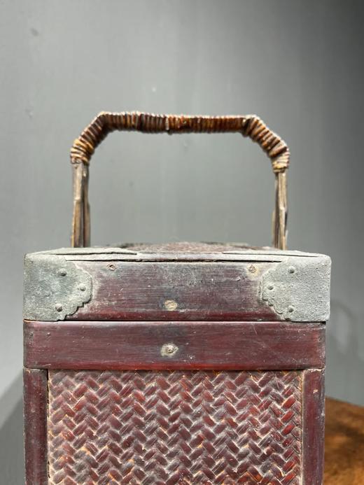 竹编髹漆双层提梁食盒，顺丰包邮 商品图14