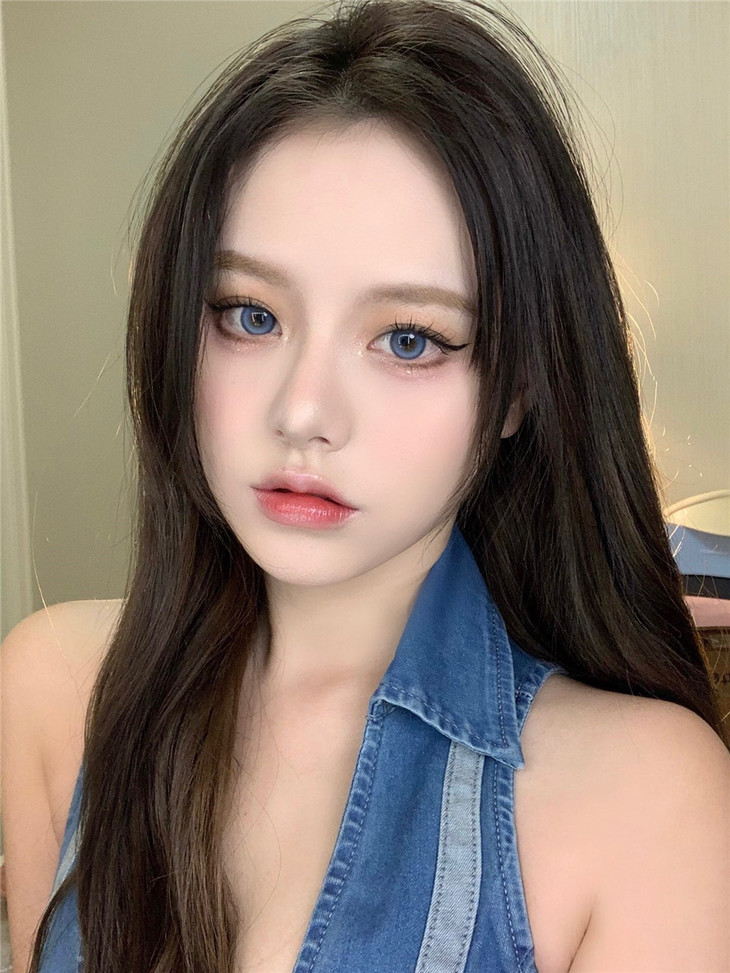 SERLTYCA年抛隐形眼镜 K4蓝椰奶冻14.5mm 1副/2片-VVCON美瞳商城20