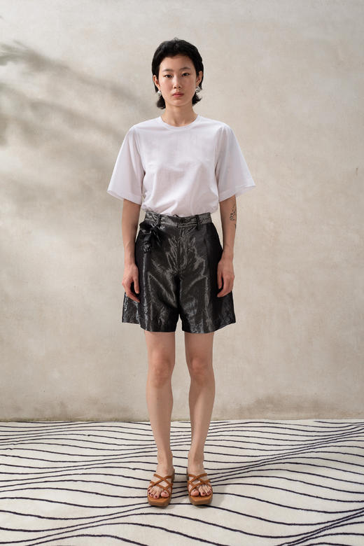 WHM 金属塔夫绸合体短裤 商品图0