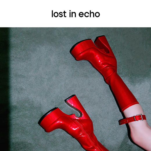 lost in echo 爱心公主厚底高跟中筒靴 商品图3