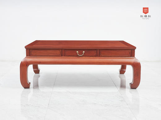 红桥红  家具严选  缅甸花梨（大果紫檀）  【弯背 素靠背荷花扶手 明式沙发六件套】 商品图7