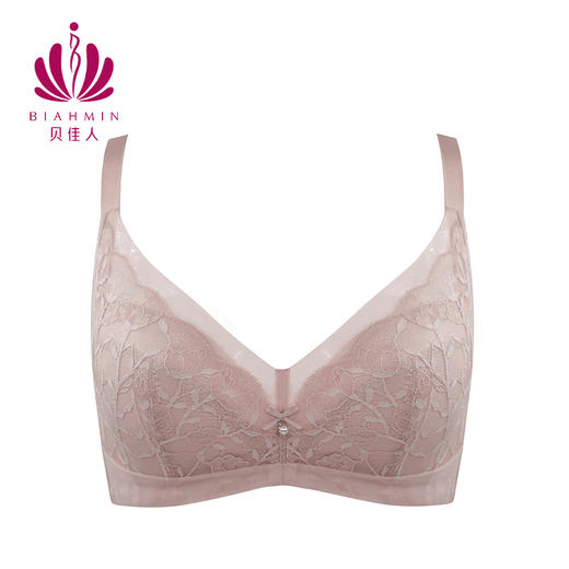 贝佳人文胸新款“南法假日”无钢圈拼棉围-BW952224 商品图2