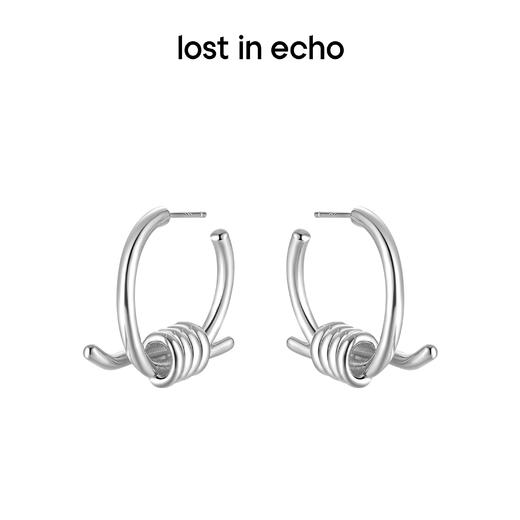 lost in echo 设计感轻奢小众简洁捆绳结耳钉 商品图4