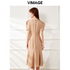VIMAGE/纬漫纪夏季新款法式气质V领泡泡袖连衣裙VB2207904 商品缩略图4