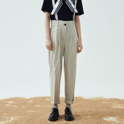 TeenieWeenie小熊简约背带裤2022年夏款休闲裤TTTC222405P 商品图0