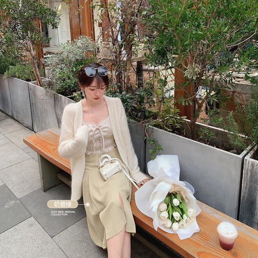 金蘑菇菇【碎片半裙】Gentle graceful轻优雅系，前片开衩半身裙 商品图2