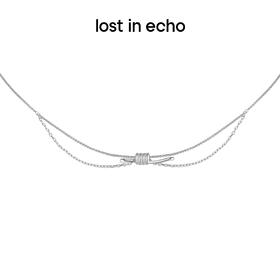 lost in echo 设计感轻奢小众双层捆绳结叠戴项链锁骨链毛衣链