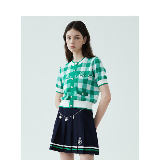 TeenieWeenie小熊2022夏季新款女装绣花针织衫开衫短袖上衣女TTKW222403P 商品图3