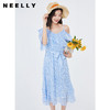 NEELLY纳俪商场同款度假风露肩连衣裙女夏季浪漫收腰中长款裙子N052005AY117 商品缩略图0