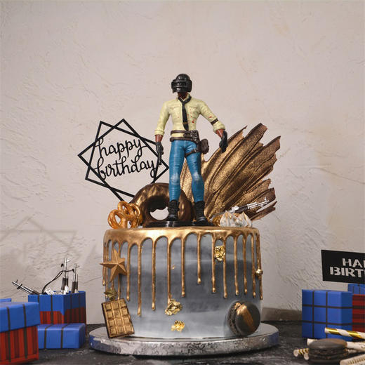 【吃鸡游戏】情景鲜果造型蛋糕 商品图0