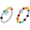 ZEGL彩虹串珠手链戒指女夏日多巴胺穿搭笑脸彩色小众设计闺蜜手饰 商品缩略图2