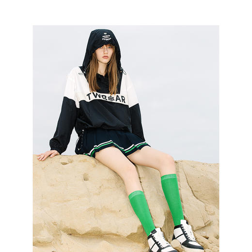 TeenieWeenie小熊2022新款女夏季海军风百褶可爱设计感减龄短裙子TTWH222402P 商品图4