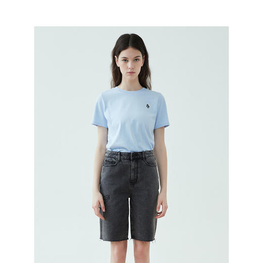 TeenieWeenie小熊2022夏季新款破洞五分裤牛仔裤短裤TTTF222403P 商品图2