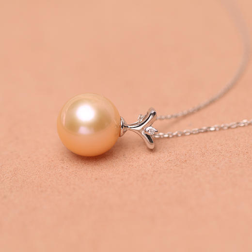 美裕 【素恋】金18K淡水珍珠吊珠链11-11.5mm彩105394 商品图2