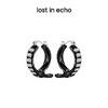 lost in echo 设计感轻奢小众珐琅扣带镶嵌锆石耳钉 商品缩略图2
