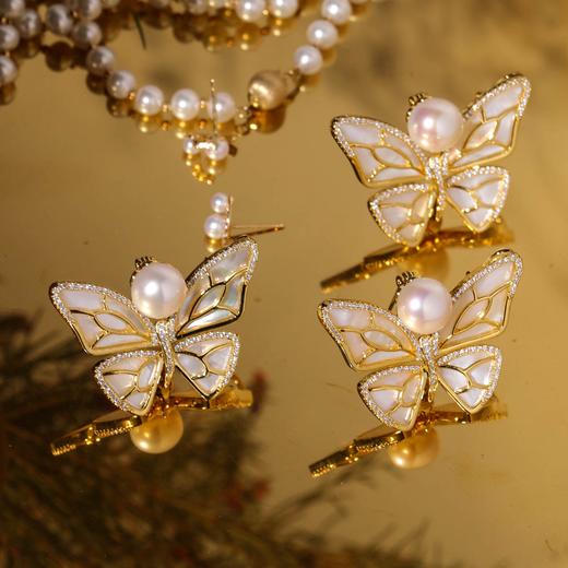 【下单2-3个工作日发】孟女士掀起的蝴蝶胸针热 我们也有一款珍珠蝴蝶胸针 上身效果很赞 商品图2