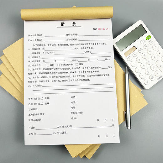 借款借条收据欠条个人借钱赊账通用凭证正规民间欠款单据合同协议-W仓 商品图3