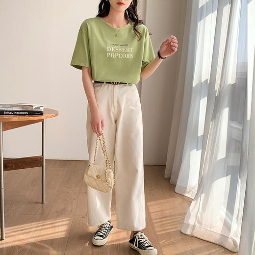 【元气单品 闭眼入】纯棉短袖t恤 夏季宽松 洋气百搭 内搭圆领半袖 商品图3