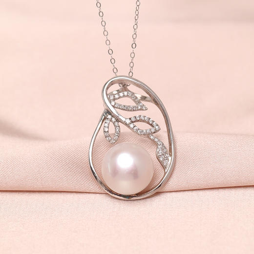 美裕 【蔓枝】银925淡水珍珠吊坠链11-11.5mm白 101352 商品图3