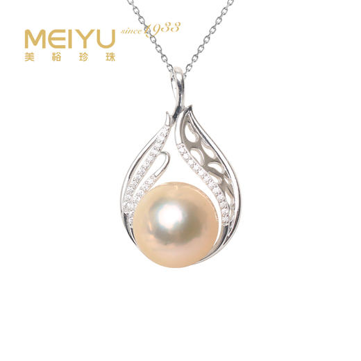 美裕 【凤翎】银925淡水珍珠吊坠链13-14mm彩105322 商品图1