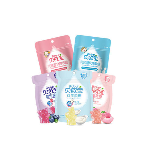 贝欧宝软糖活性益生菌乳酸菌软糖qq糖橡皮糖网红糖果儿童零食小熊 商品图2