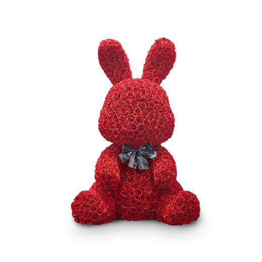 roseonly高端定制永生玫瑰玫瑰兔公仔定制版送爱人女友礼物