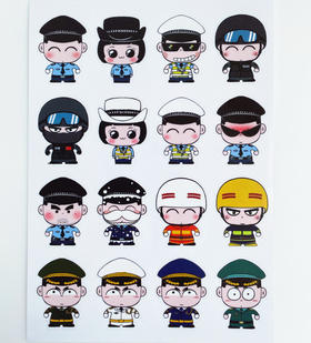 叱咤精美透明卡通创意贴纸-叱咤人物款