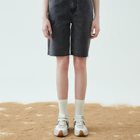 TeenieWeenie小熊2022夏季新款破洞五分裤牛仔裤短裤TTTF222403P