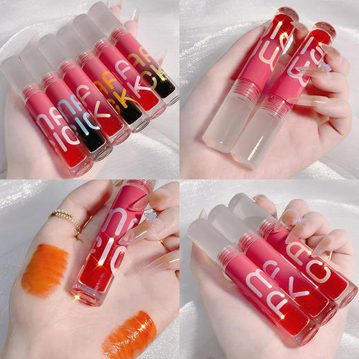 买1送1【夏日限定！水润镜面唇釉】嘟嘟镜面水雾唇蜜，不沾杯雾面哑光口红 商品图2