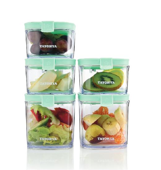 【团购展示】多样屋清雅弹盖密封罐五件套 商品图0