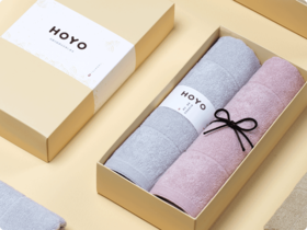 【团购展示】日本HOYO茜空中巾2件套礼盒