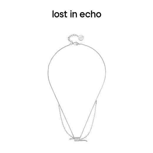 lost in echo 设计感轻奢小众双层捆绳结叠戴项链锁骨链毛衣链 商品图2