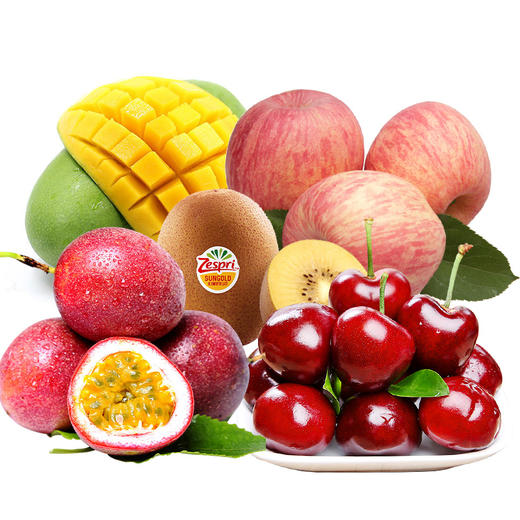 TY 鲜果组合（辽宁大连大樱桃（大果）樱桃应季结束后1:1更换车厘子+新西兰佳沛金果+卡特青芒+福建满天星百香果+）山东栖霞苹果）【鲜享3.0】 商品图0
