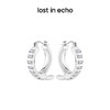 lost in echo 设计感轻奢小众珐琅扣带镶嵌锆石耳钉 商品缩略图1