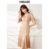 VIMAGE/纬漫纪夏季新款法式气质V领泡泡袖连衣裙VB2207904 商品缩略图2