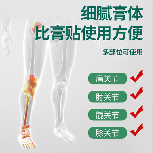 【一涂一抹 舒服一整天】艾草滑膜膏 植物萃取 舒经活络 呵护关节 应对关节劳损 膝盖疼痛 舒 商品图3