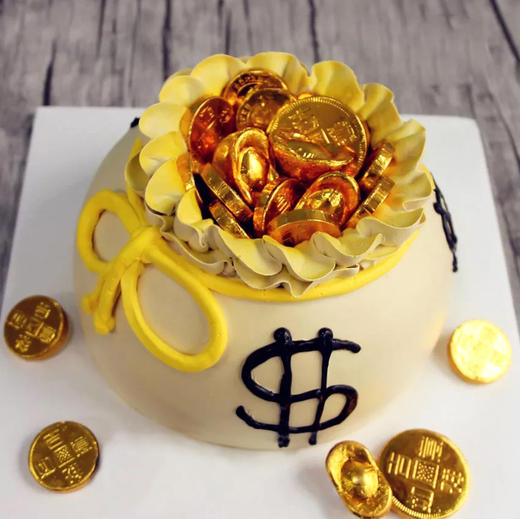 【聚宝盆发财】鲜果奶油造型蛋糕 商品图0