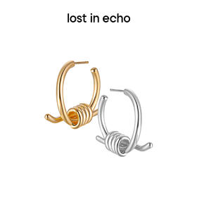 lost in echo 设计感轻奢小众简洁捆绳结耳钉