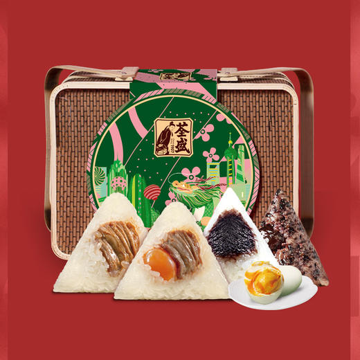 荃盛金榜题名上汤糕粽（高中）竹篮1920g1盒 商品图0