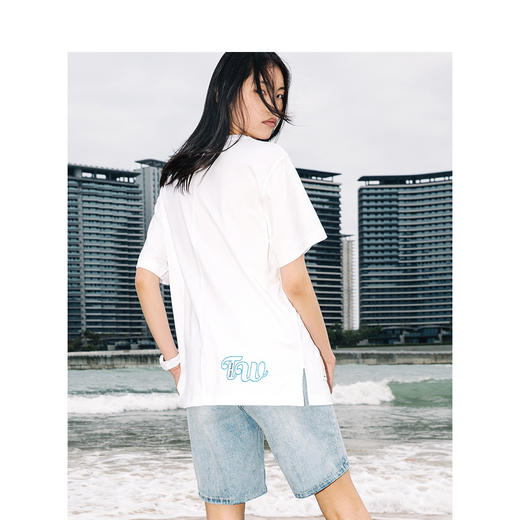 TeenieWeenie小熊2022夏季新款宽松显瘦白色短袖T恤TTRA222407P 商品图2