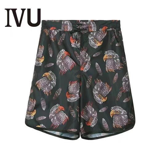 安莉芳旗下IVU时尚印花沙滩裤潮男薄款抽绳休闲短裤UF00018 商品图2
