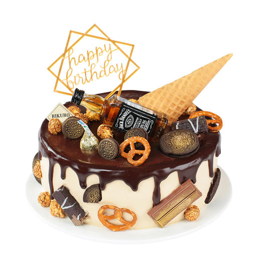 【情深如酒】巧克力淋面鲜果蛋糕 商品图0